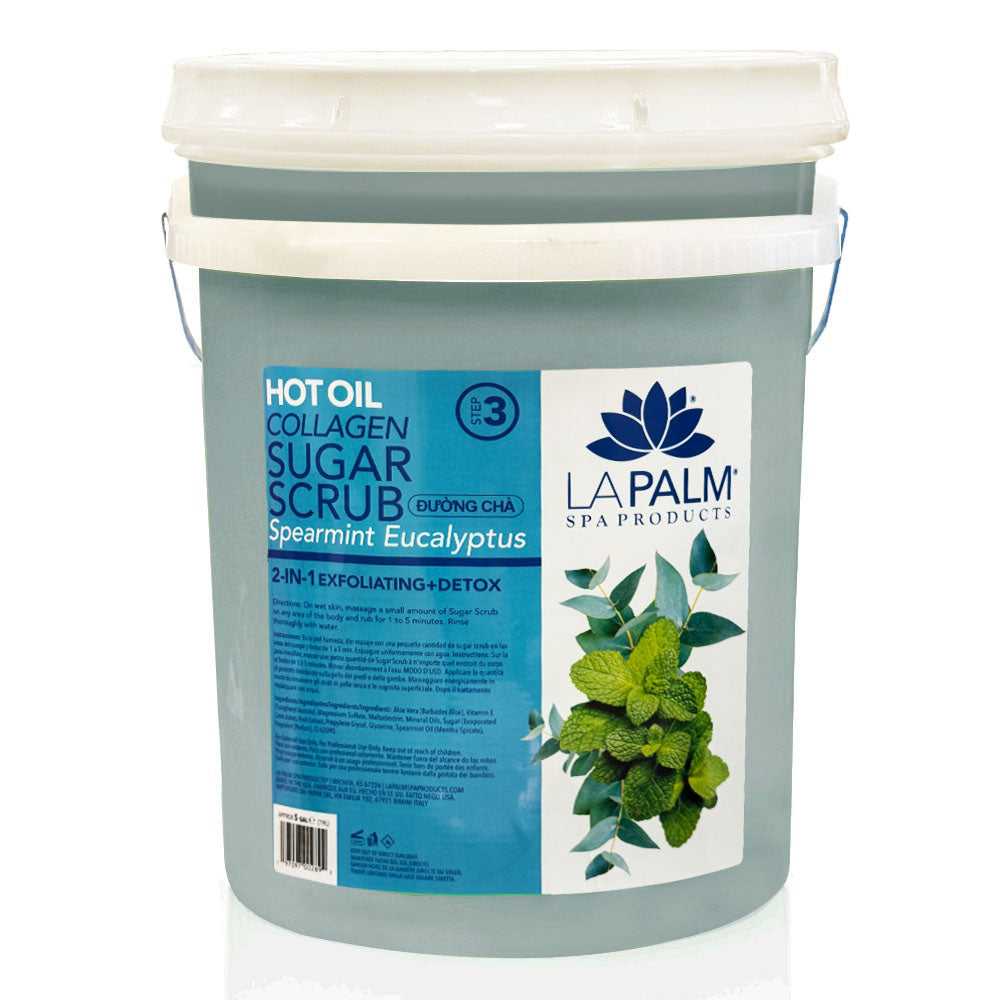 La Palm Hot Oil Sugar Scrub 5G - Spearmint Eucalyptus -LP180