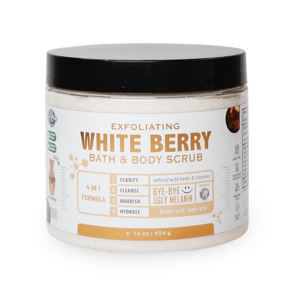 Hollywood Style Exfoliating White Berry Body Scrub 16 oz