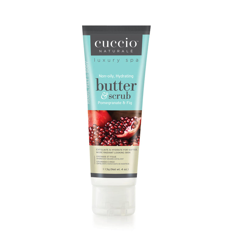 Cuccio Non-Oily Butter & Scrub 4 oz Pomegranate & Fig #3383