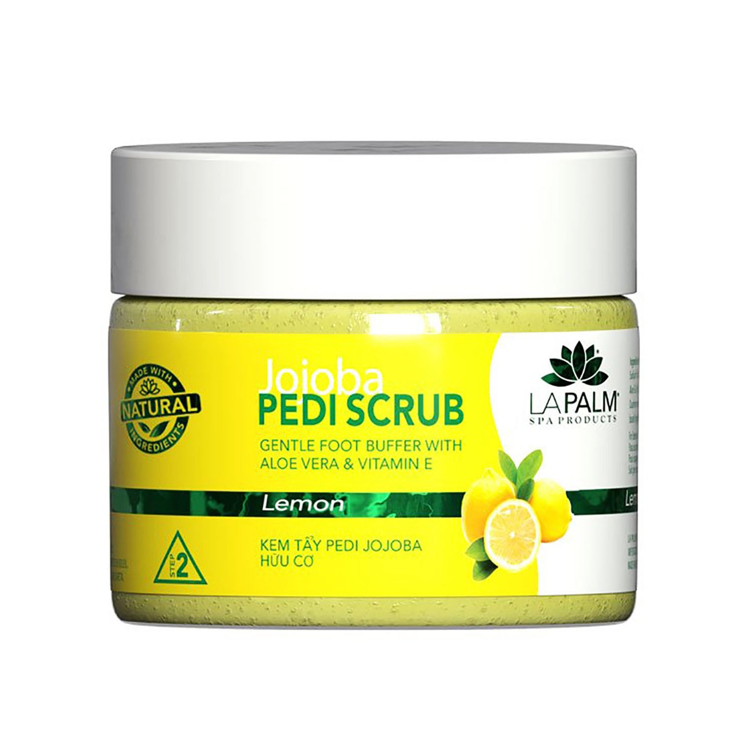 La Palm Jojoba Pedi Scrub 12 oz - Lemon LP404/01165