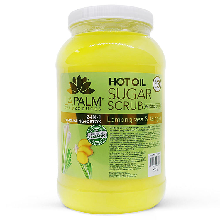 La Palm Hot Oil Sugar Scrub 1G - Lemongrass & Ginger LP576