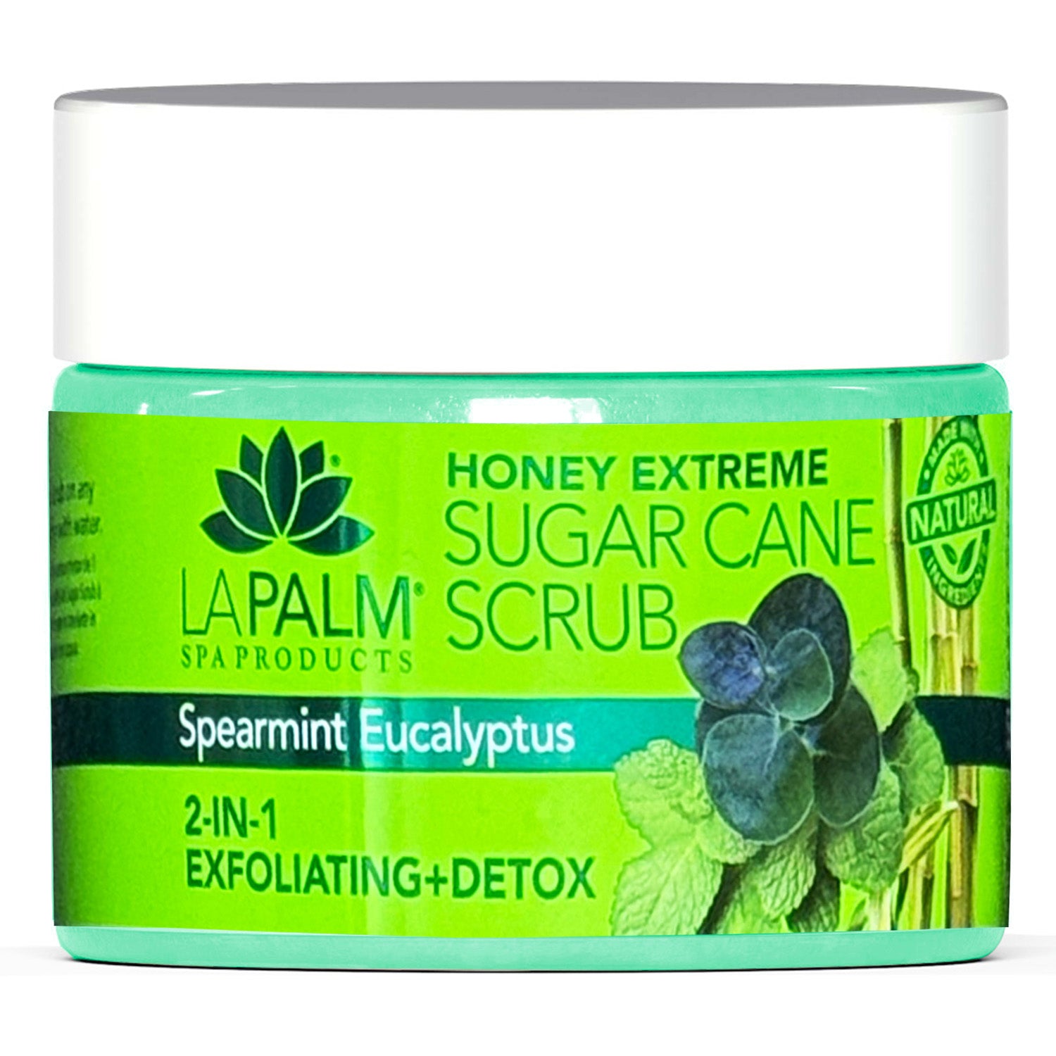La Palm Sugar Cane Scrub 12 oz - Spearmint Eucalytus 02695