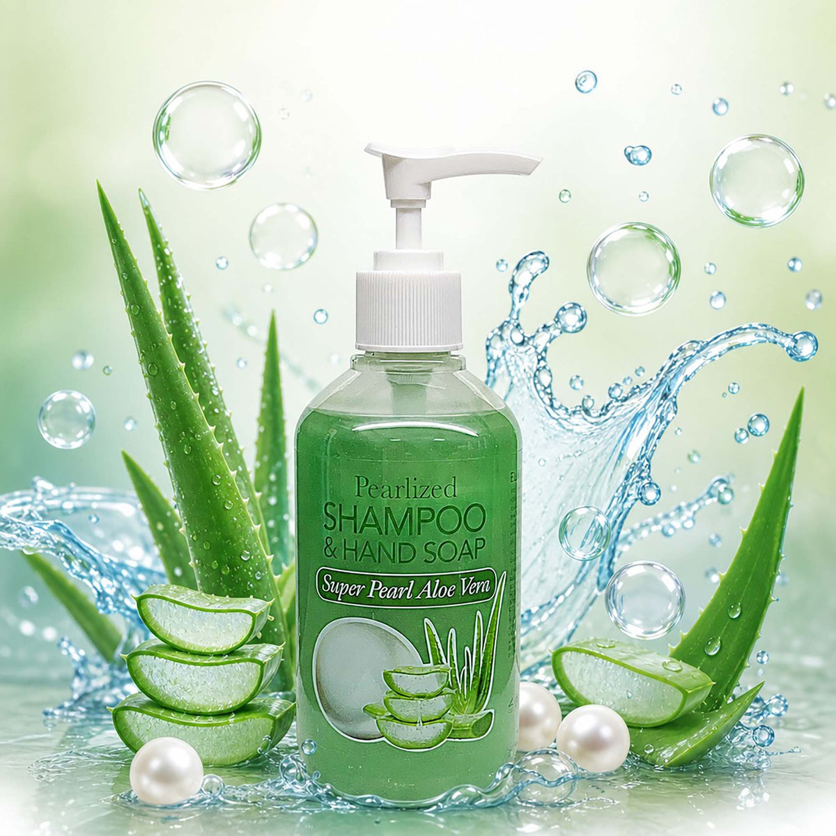 La Palm Shampoo Hand Soap 8 oz Super Pearl Aloe Vera 01473
