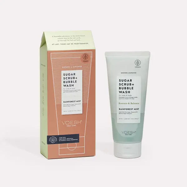 Voesh Shower & Empower Sugar Scrub + Bubble Wash Rainforest