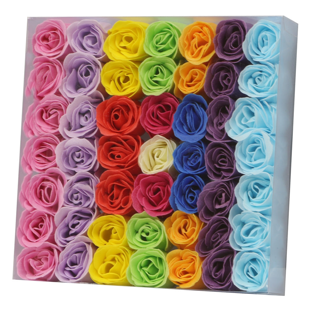 KM Nail Flower Soap Mix Colors (49 Roses/Box) 49011