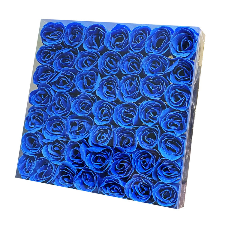 KM Nail Flower Soap Dark Blue (49 Roses/Box) 49008