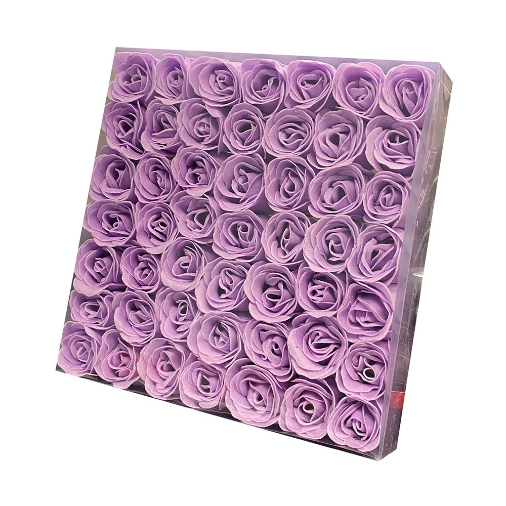 KM Nail Flower Soap Lavender (49 Roses/Box) 49006