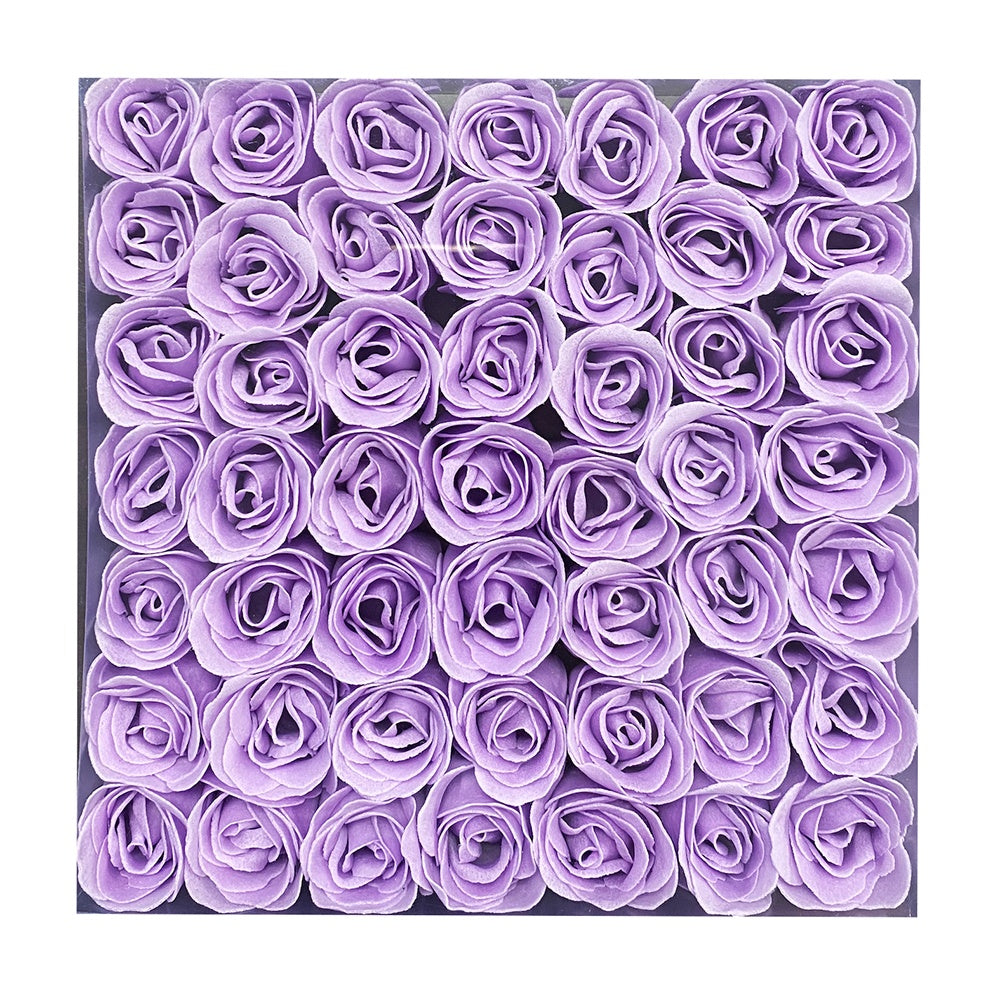 KM Nail Flower Soap Lavender (49 Roses/Box) 49006