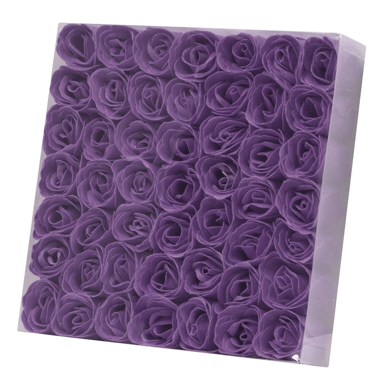 KM Nail Flower Soap Purple (49 Roses/Box) 49003