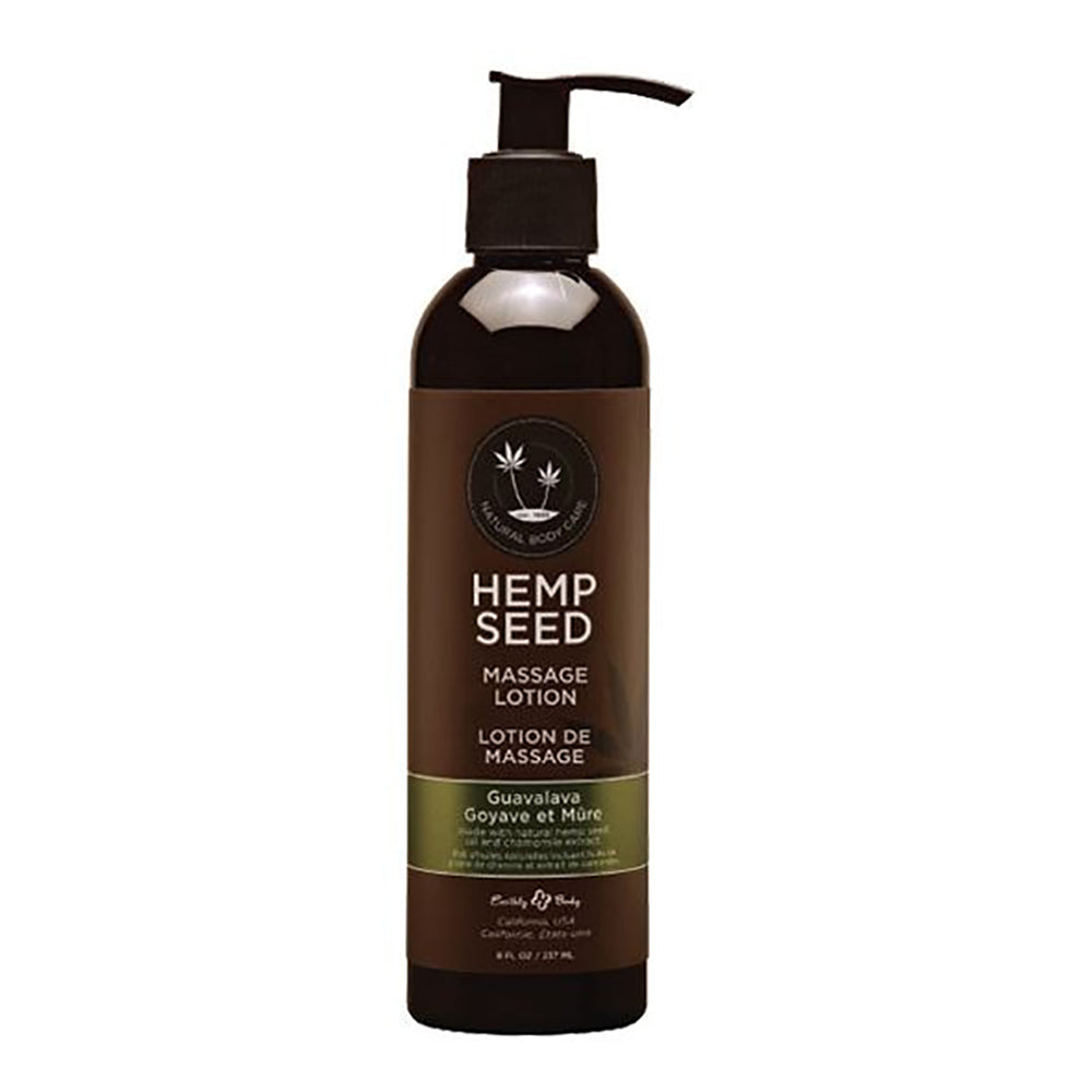 Earthly Body Hemp Seed Massage Lotion 8 oz Guavalava ML068
