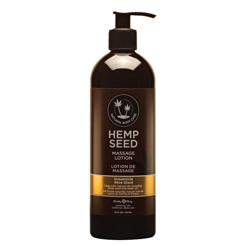 Earthly Body Hemp Seed Massage Lotion Dreamsicle 16 oz 02179