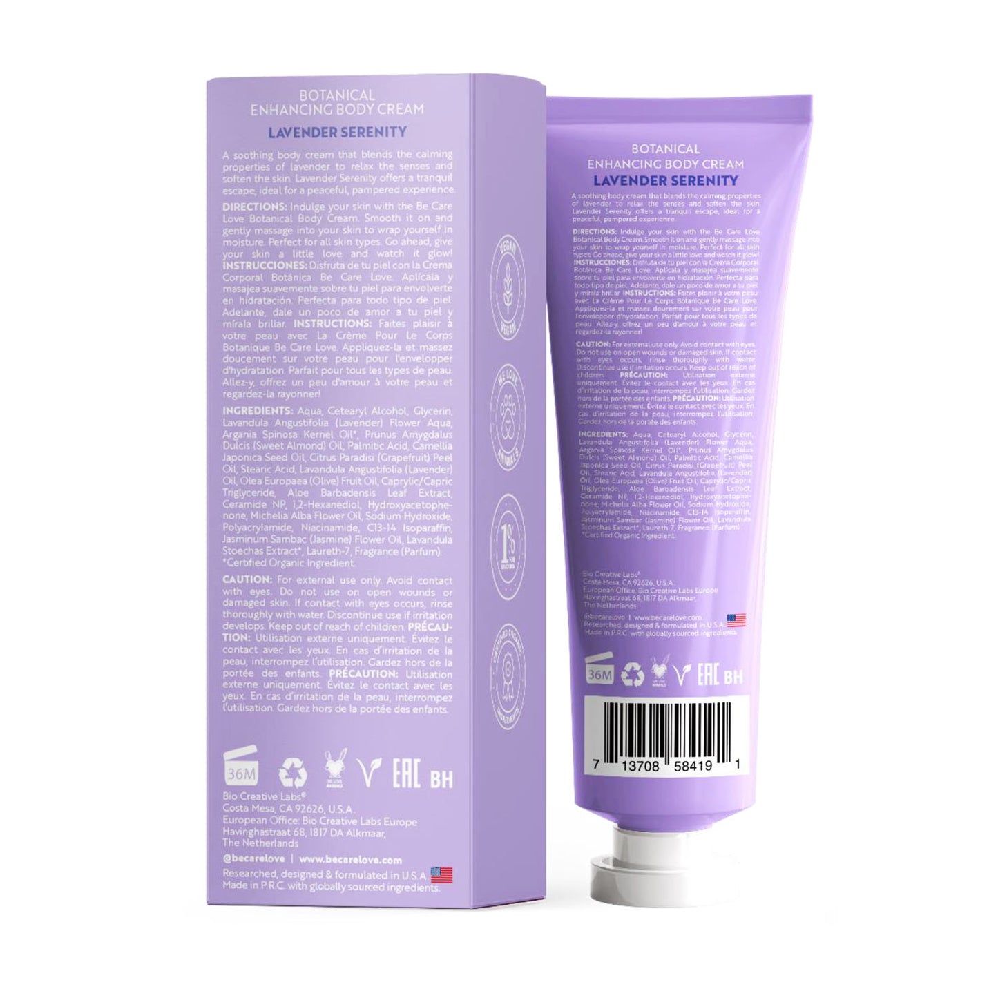 BCL SPA Botaniacal Hand & Body Cream 3 oz Lavender Serenity