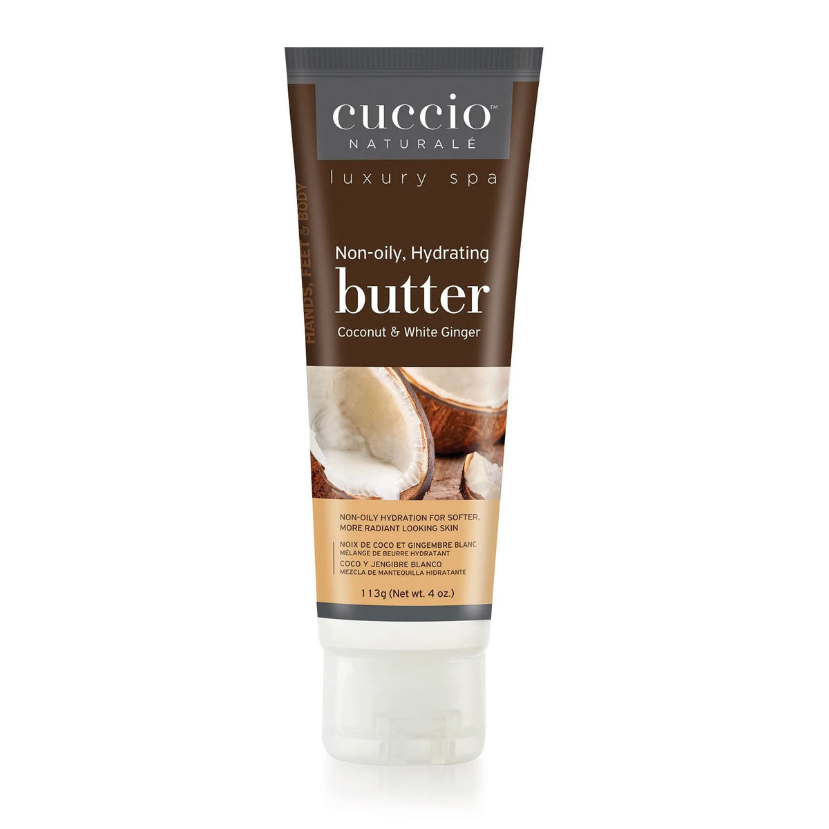 Cuccio Beurre Hydratant Tube 113 g - Noix de Coco & Gingembre Blanc 3380