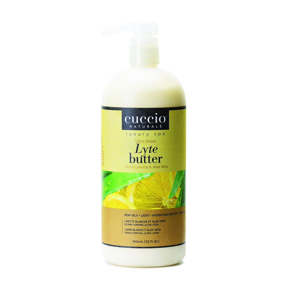 Cuccio Non-Oily Lyte Butter 32 oz White Limetta &Aloe 3416-C