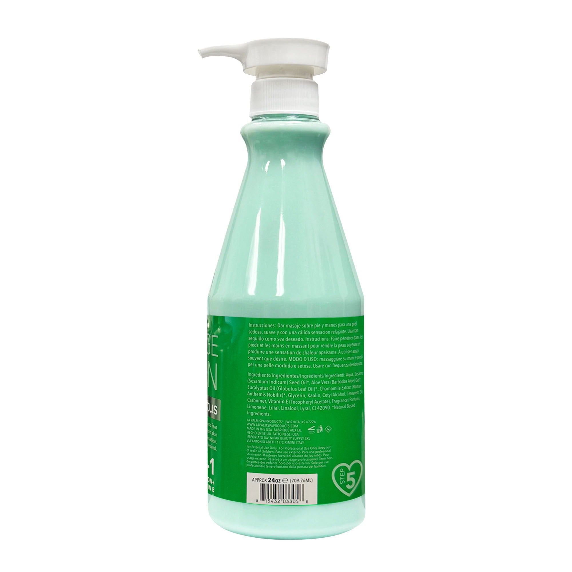 La Palm HT Massage Lotion 24 oz - Spearmint Eucalyptus LP801