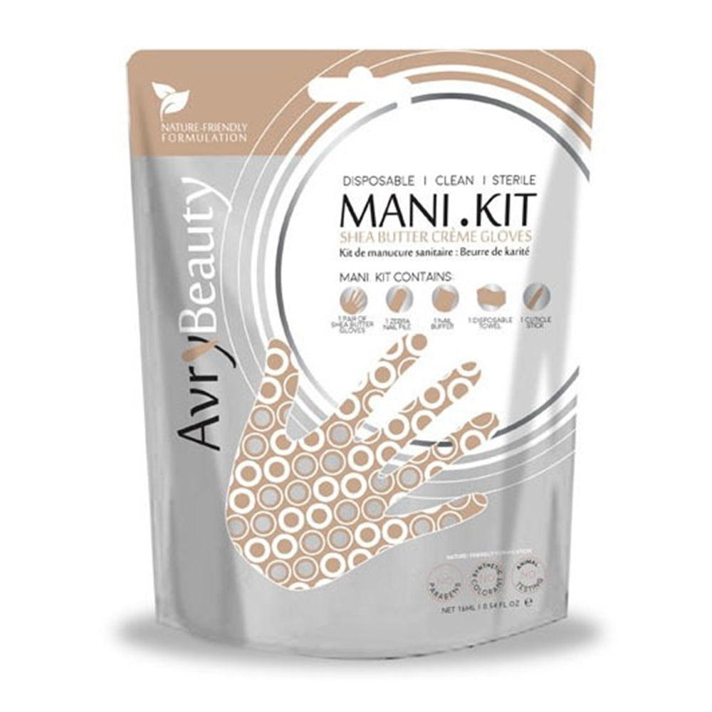 AvryBeauty Mani Kit W/Shea Butter Gloves AK005SHEA-M 00733
