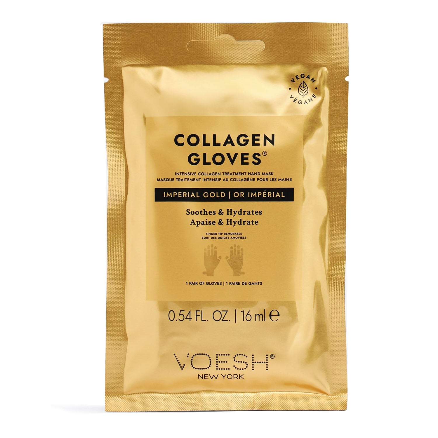 Voesh Collagen Gloves Imperial Gold 1Pair VHM212GLD 24484