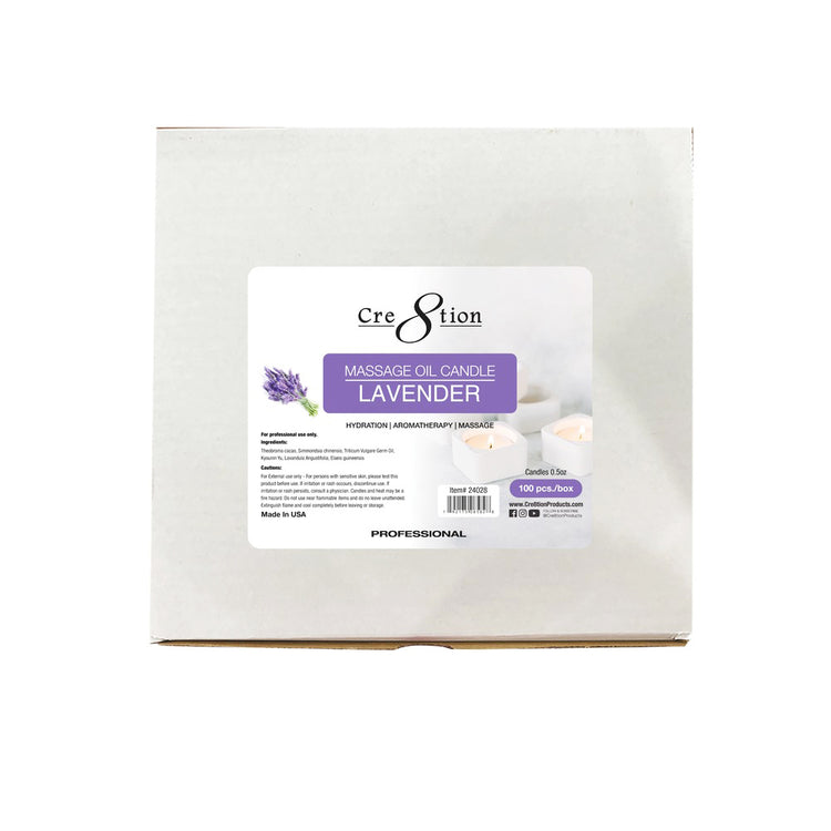 Cre8tion Massage Oil Candles 0.5oz 100pcs - Lavender 24028