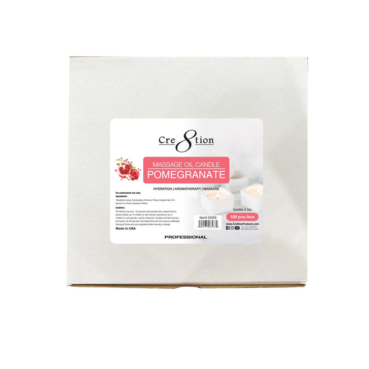 Cre8tion Massage Oil Candles 0.5oz 100pcs Pomegranate 24029