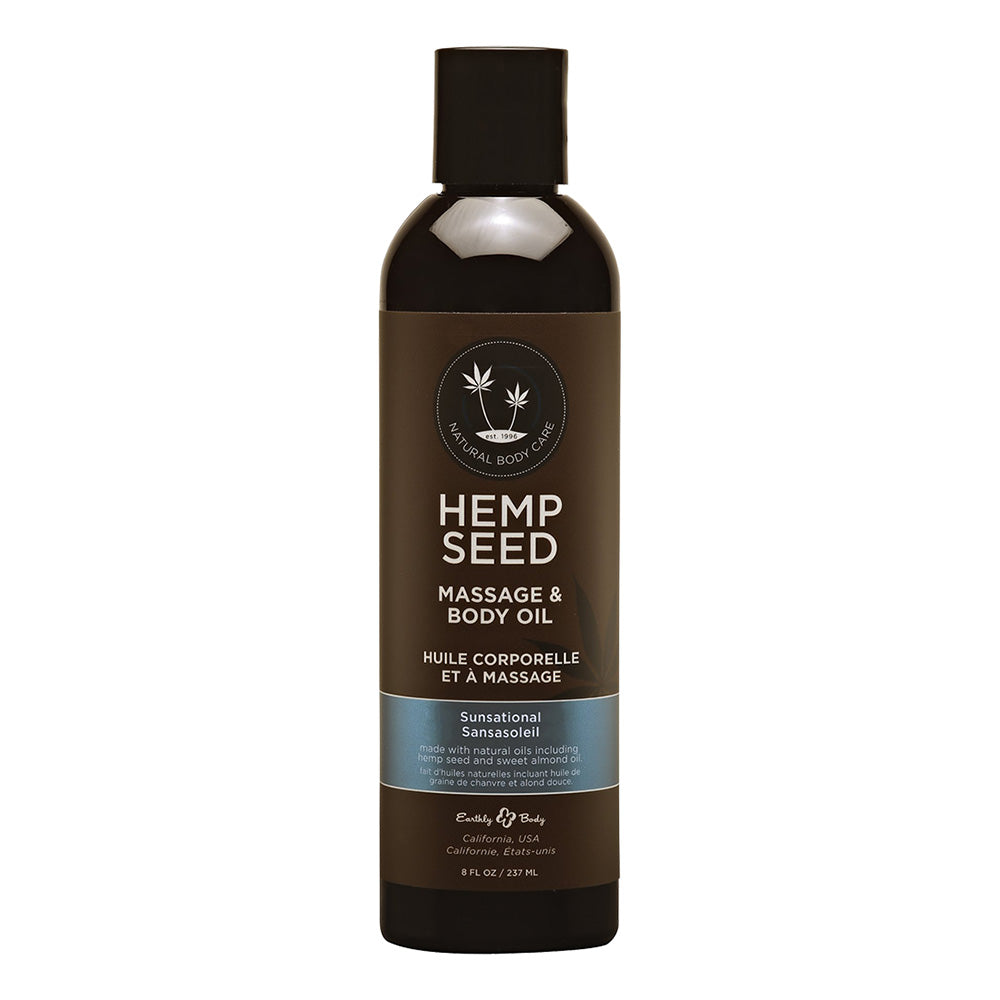 Hemp Seed Massage & Body Oil 8 oz - Sunsational MAS046/29056