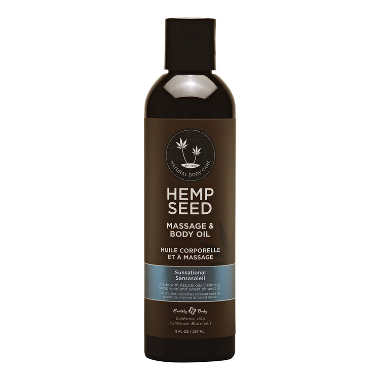 Hemp Seed Massage & Body Oil 8 oz - Sunsational MAS046/29056