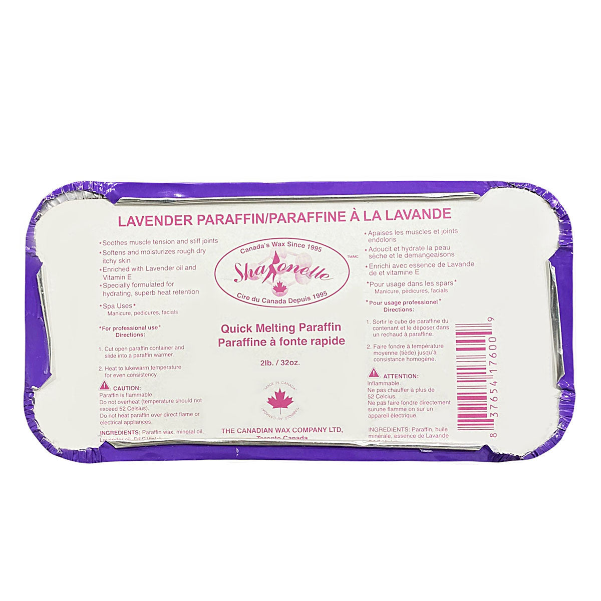 Sharonelle Lavender Paraffin Wax 2lb L-2