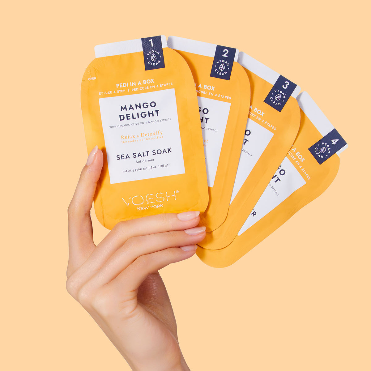 Voesh Pedi In A Box Deluxe 4 Bước Mango Delight VPC208MNG