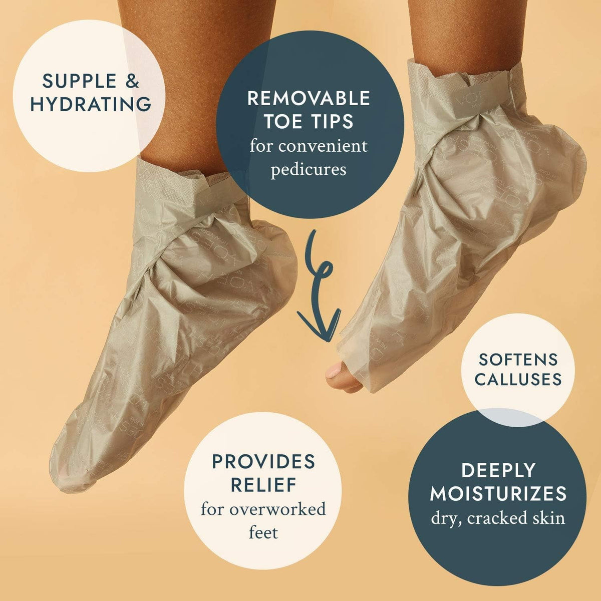Voesh Collagen Socks W/Peppermint 1Pair - VFM212PEP #02002