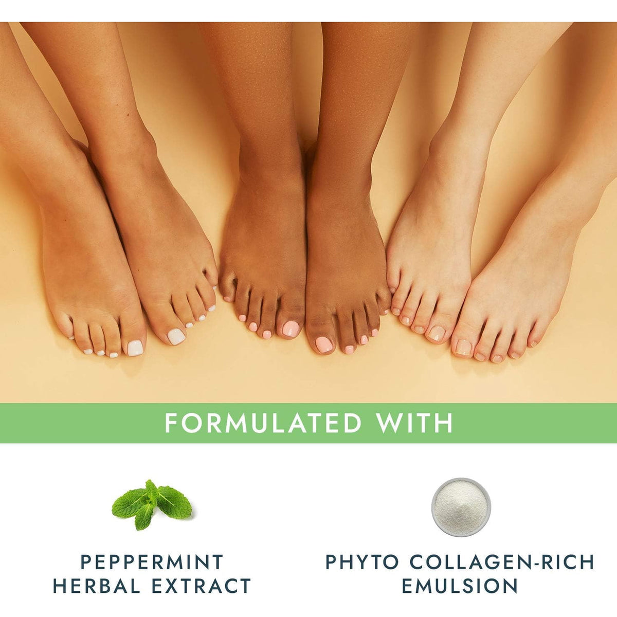 Voesh Collagen Socks W/Peppermint 1Pair - VFM212PEP #02002