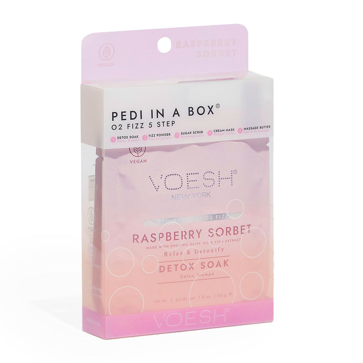 Voesh Pedi In A Box O2 Fizz 5 Bước RaspberrySorbet VPC508RBS