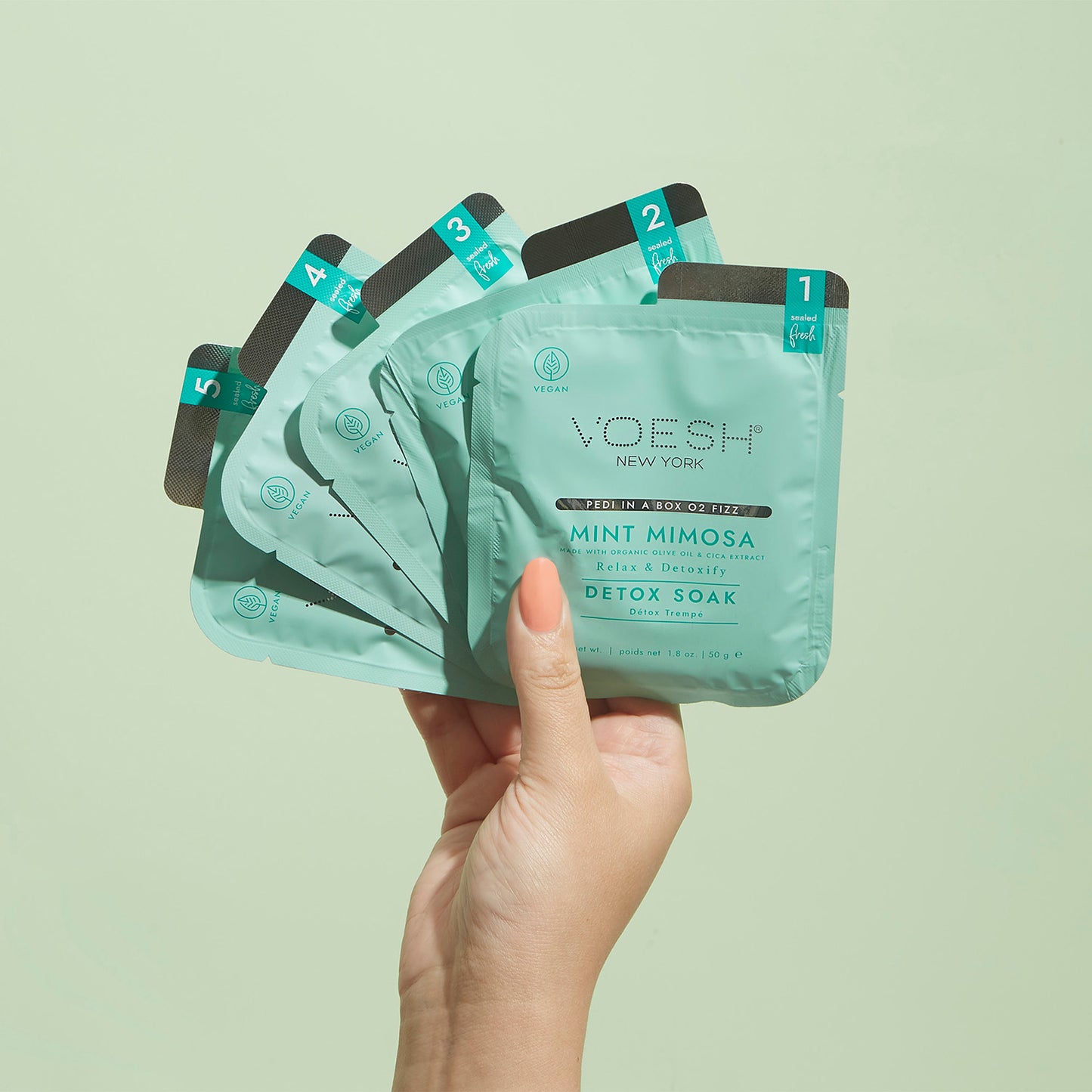 Voesh Pedi In A Box O2 Fizz 5 Step Mint Mimosa VPC508MMS