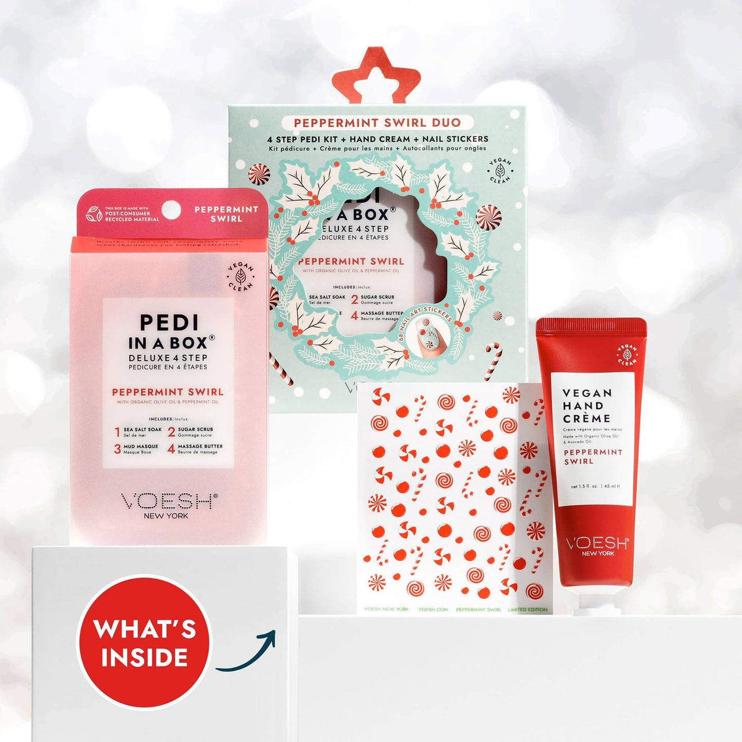 Voesh Peppermint Swirl DUO With NailStickers VSC001PEP 02153