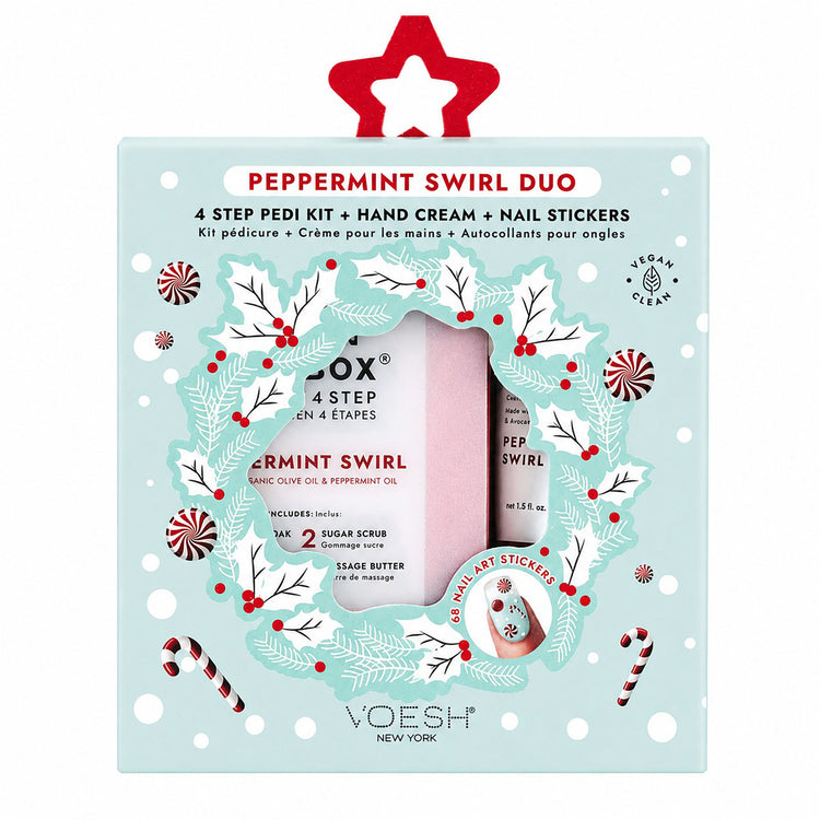 Voesh Peppermint Swirl DUO avec autocollants pour ongles VSC001PEP 02153