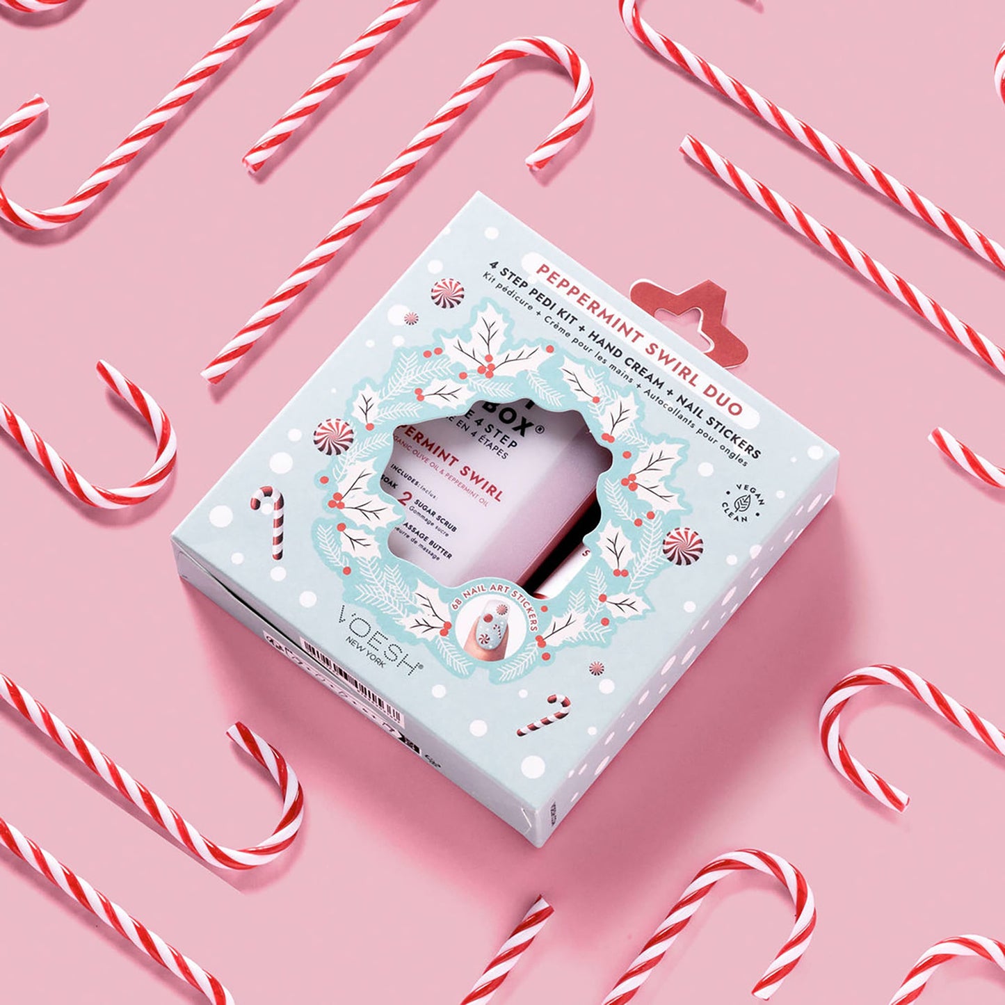 Voesh Peppermint Swirl DUO With NailStickers VSC001PEP 02153