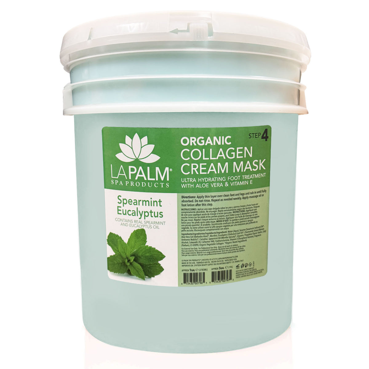 Masque crème au collagène La Palm 5G, Menthe verte eucalyptus LP563