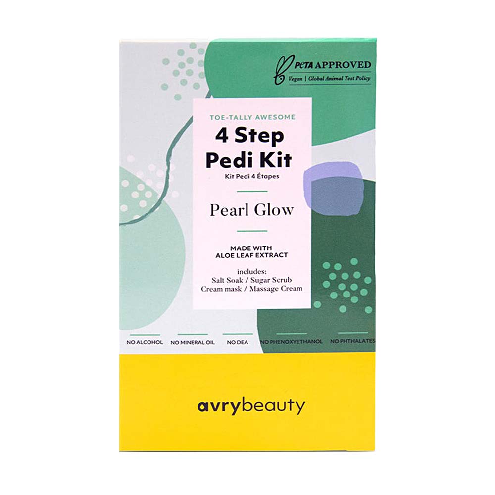 AvryBeauty 4 Step Spa Pedi Kit Pearl Glow AB115PLGL 05052