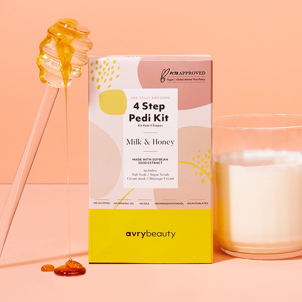 AvryBeauty 4 Step Spa Pedi Kit Milk & Honey AB115MKHN 05069