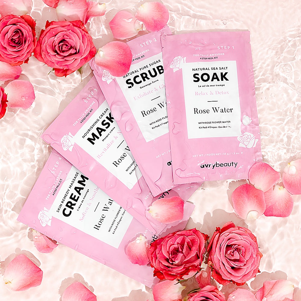 Bộ Ngâm Chân 4 Bước AvryBeauty Nước Hoa Hồng AB115RSWT 05076