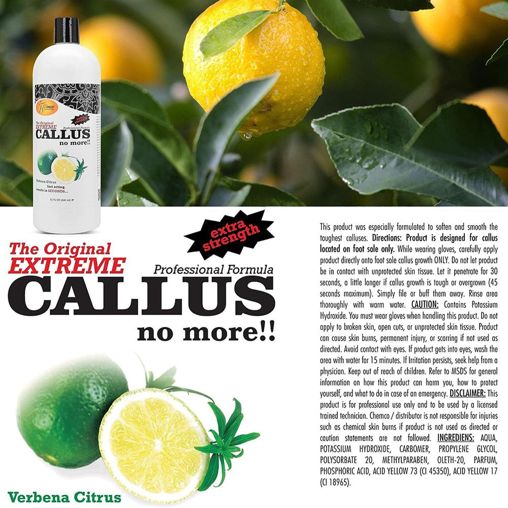 Chemco Spa Redi Dissolvant de Callosités 32 oz - Citron & Citron Vert 08515