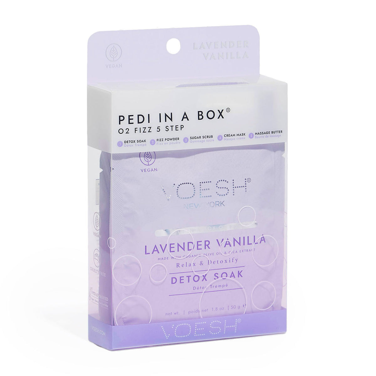 Voesh Pedi In A Box O2 Fizz 5 Bước Hương Hoa Oải Hương Vani VPC508LVR