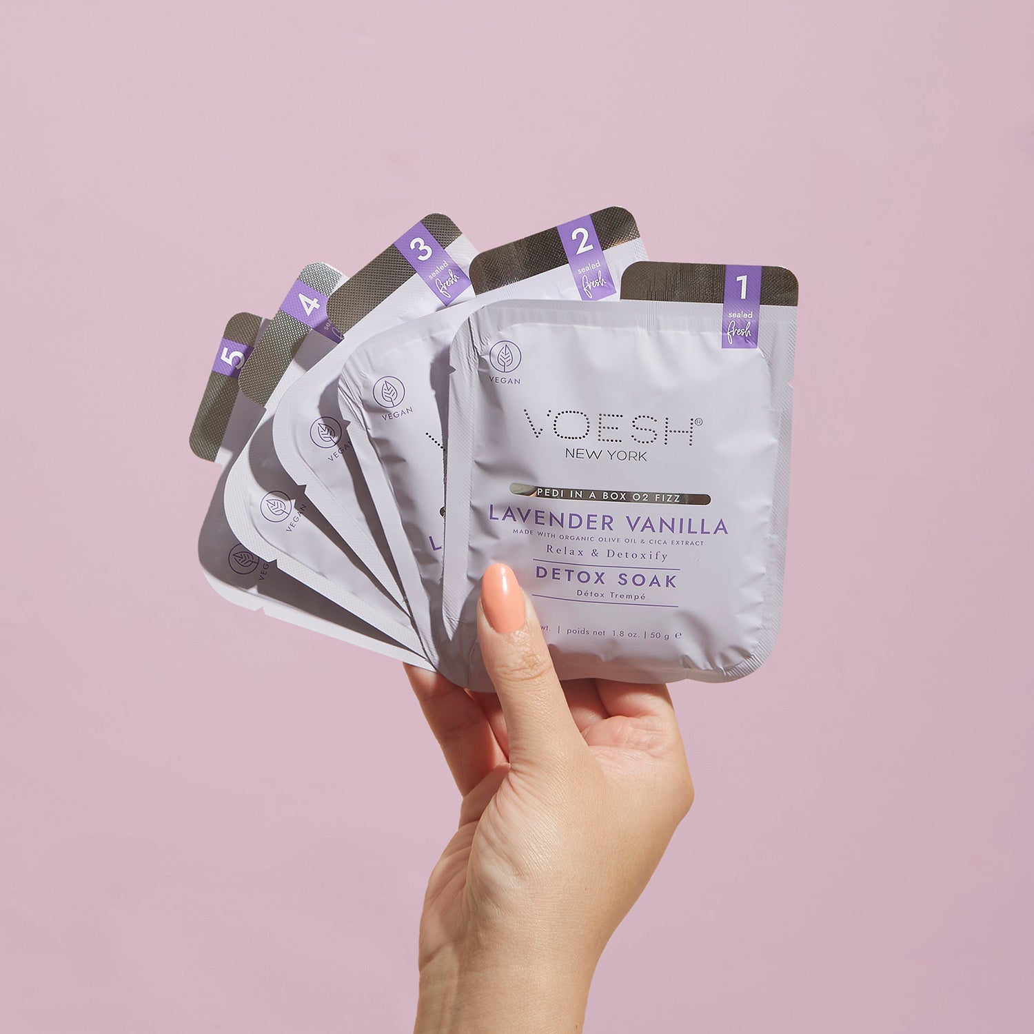 Voesh Pedi In A Box O2 Fizz 5 Step Lavender Vanill VPC508LVR