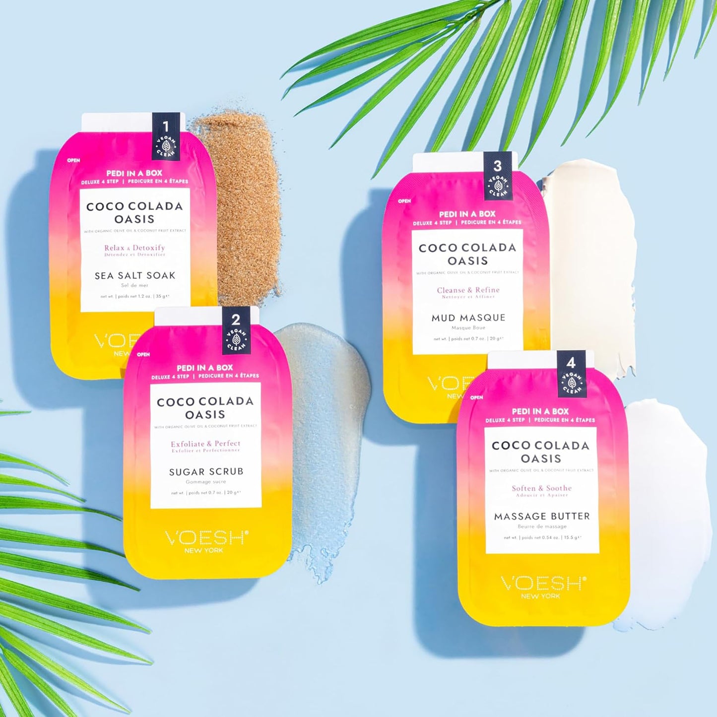 Voesh Pedi In A Box Deluxe 4 Steps Coco Colada Duo VSC001COL
