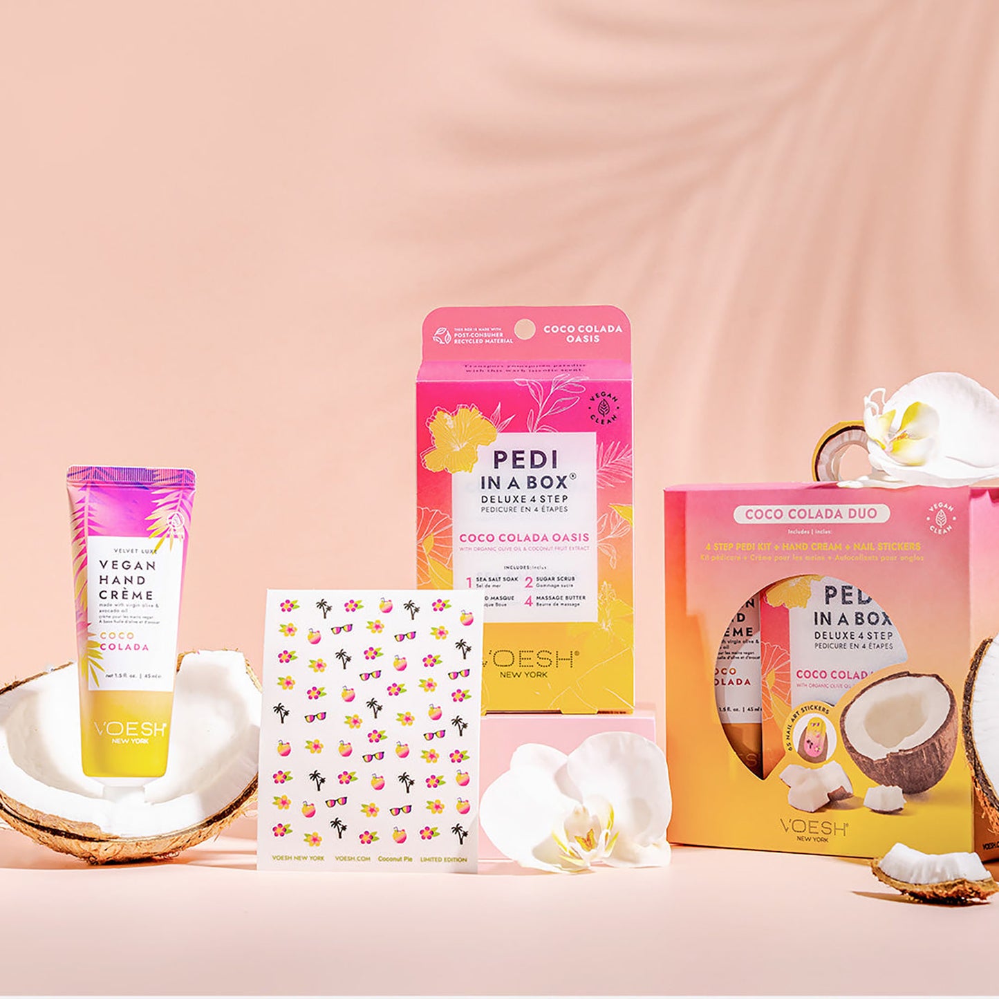 Voesh Pedi In A Box Deluxe 4 Steps Coco Colada Duo VSC001COL
