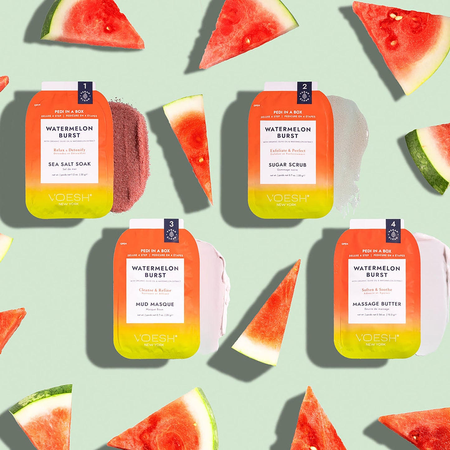 Voesh Pedi In A Box Deluxe 4 Step Watermelon Burst Duo 23005