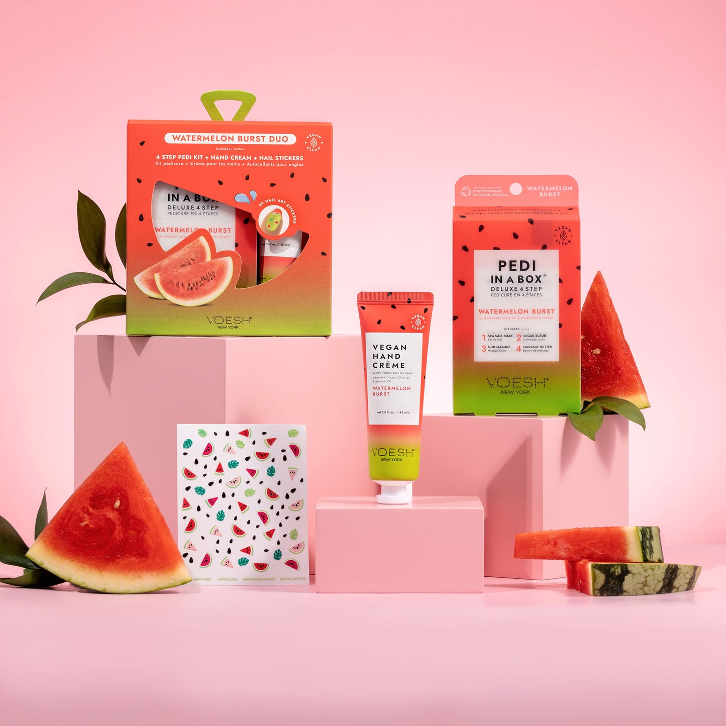 Voesh Pedi In A Box Deluxe 4 Step Watermelon Burst Duo 23005
