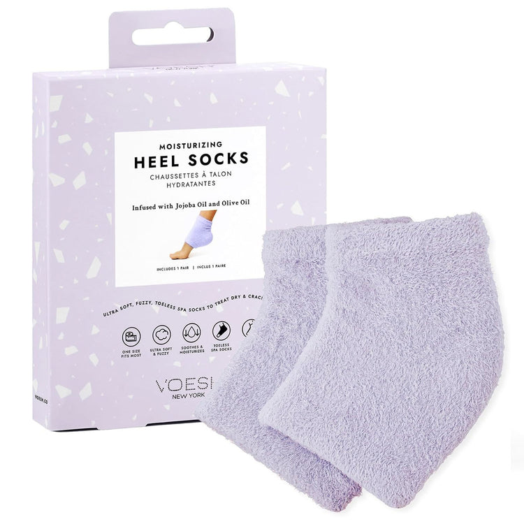 Voesh Microfiber Moisturizing Heel Socks Lavender VFS003LVR