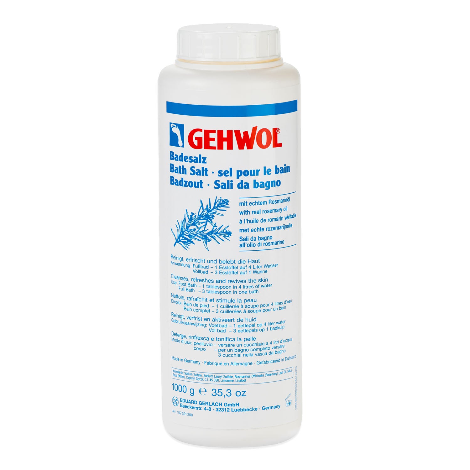 Gehwol Rosemary Bath Salt 1000 g 35.3 fl oz 1025212