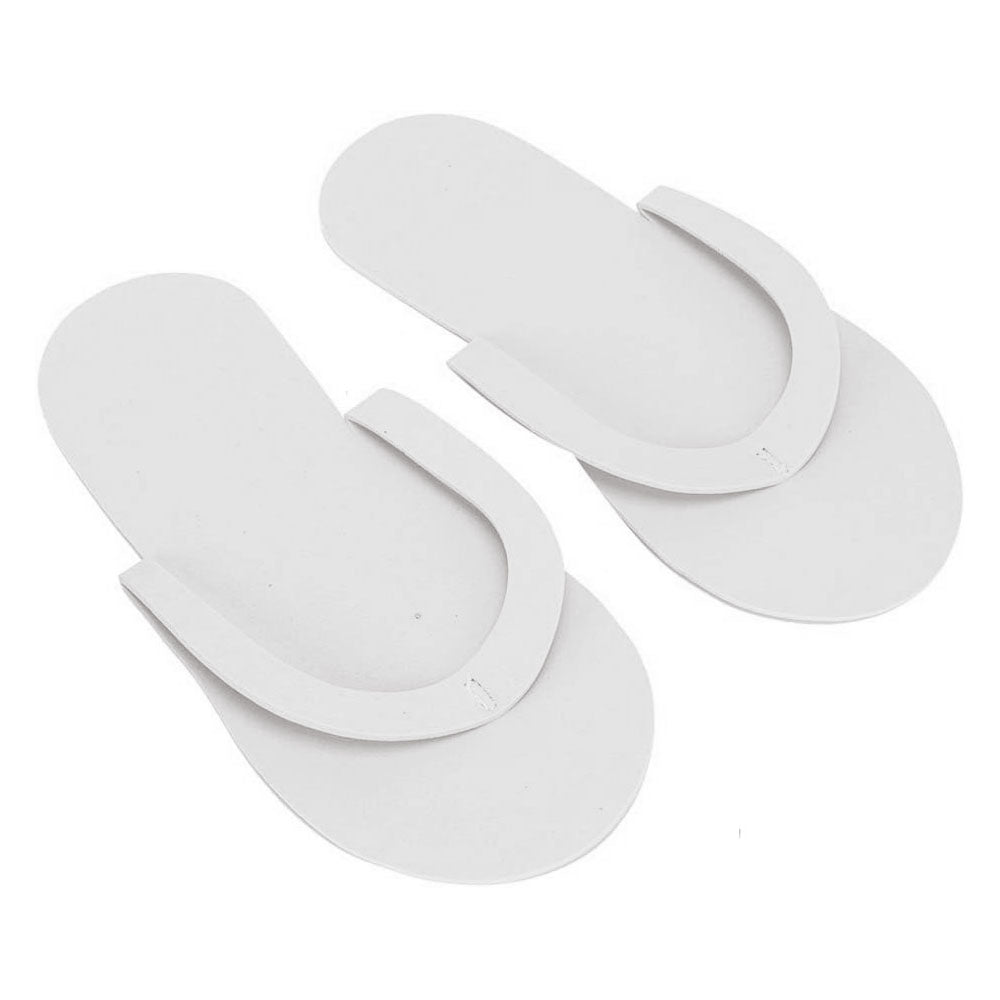 Tongs en mousse jetables Silk B 12 paires - Blanc 26029