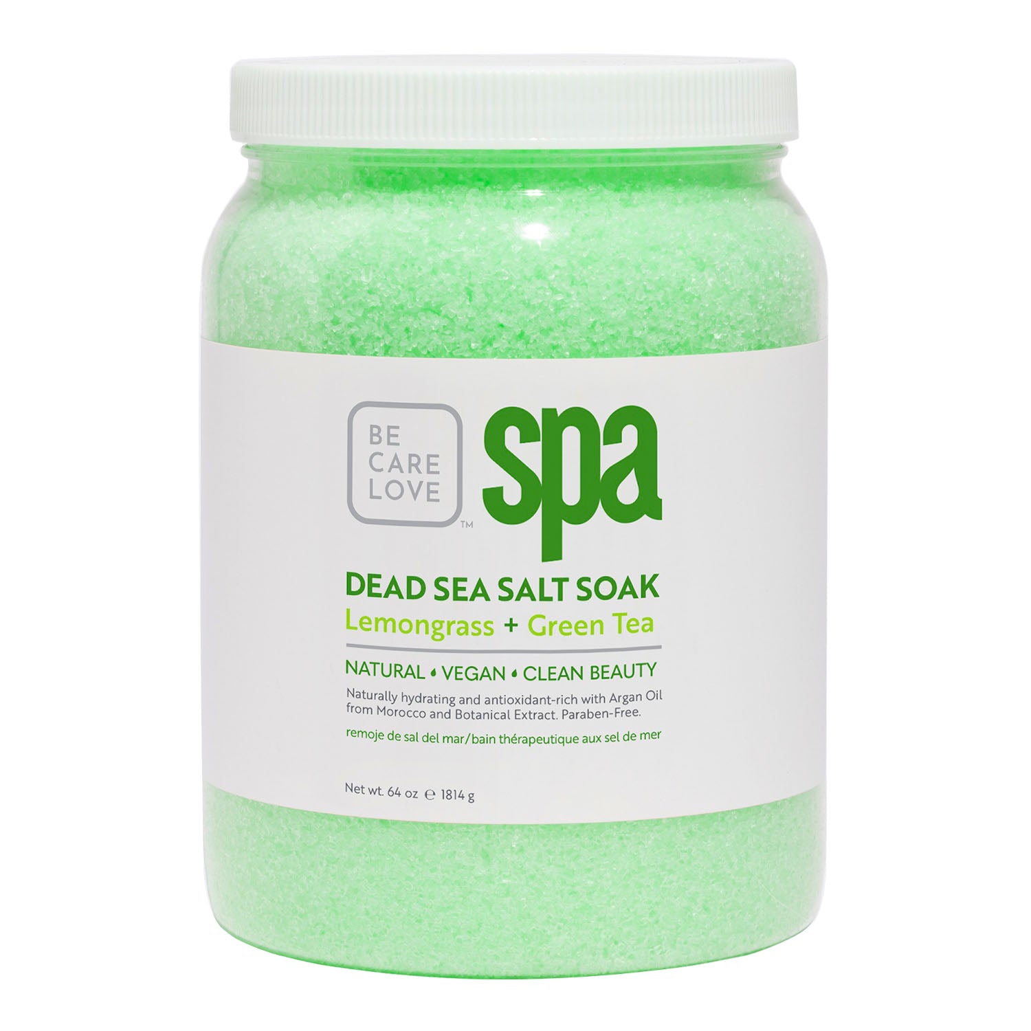 BCL SPA Dead Sea Salt Soak 64 oz- Lemongrass+Green Tea 50001