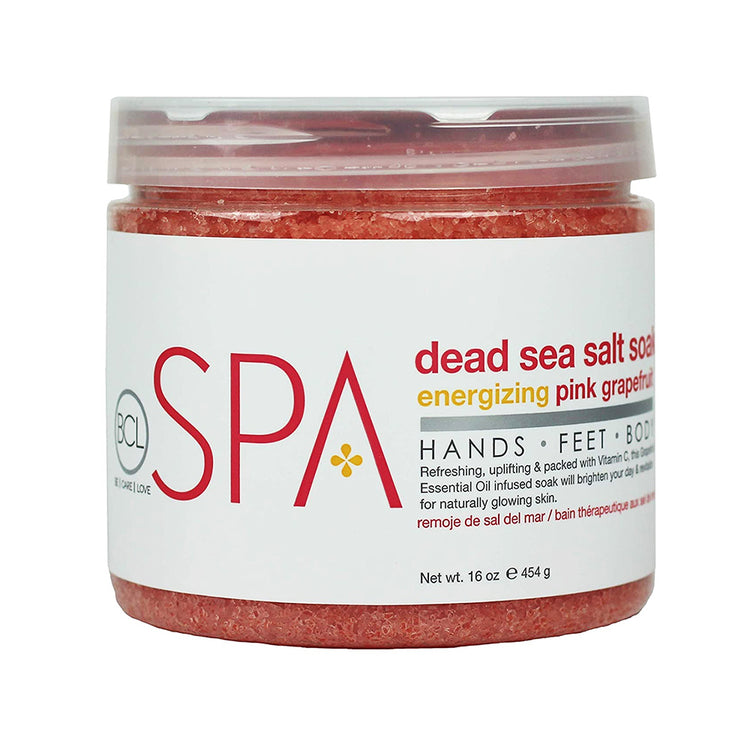 BCL SPA Dead Sea Salt Soak 16 oz Ener. Pink Grapefruit 58011